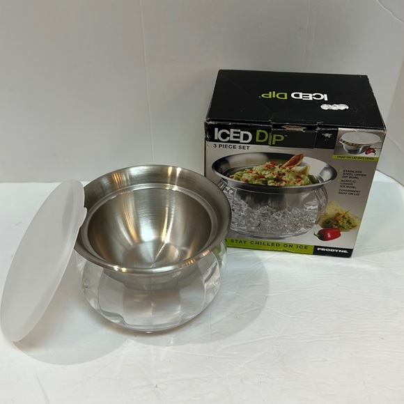 ICED DIP 3 PIECE BOWL SET BY PRODYNE-NWT - Picture 2 of 7